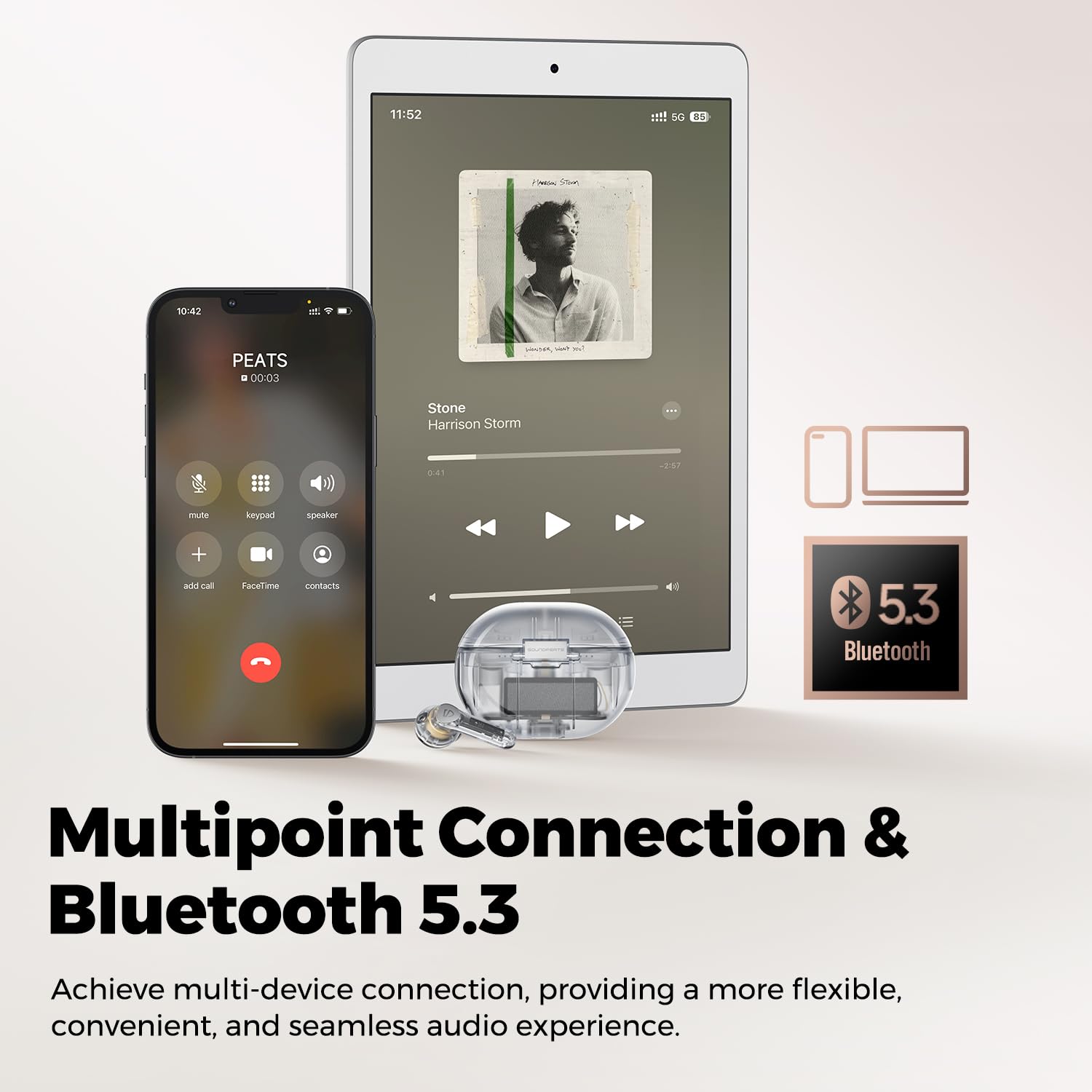 SoundPEATS Air4 Pro Audífonos Inalámbricos con Cancelación - Imagen 8