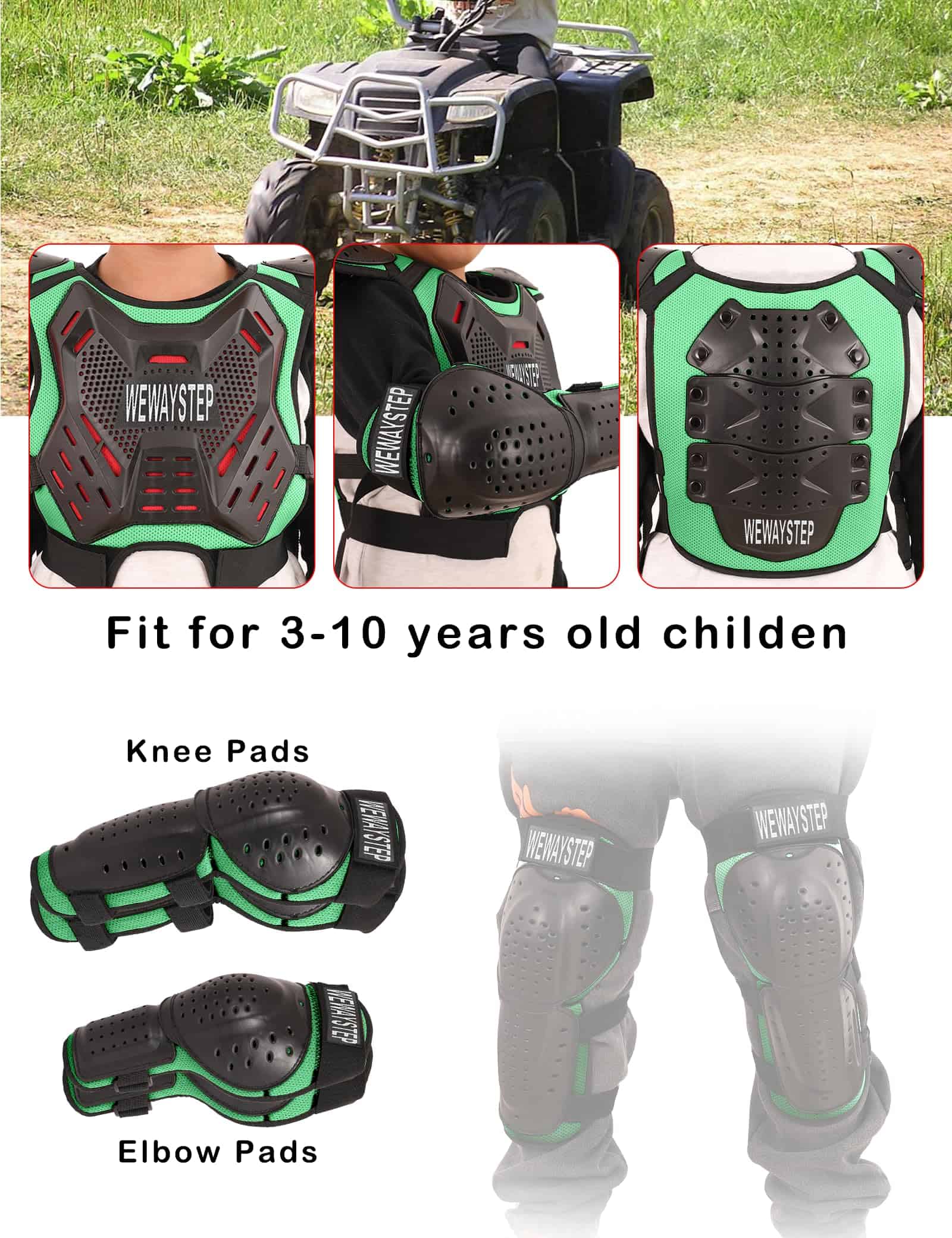 Equipo de protección para motocicleta para niños, armadura - Imagen 7