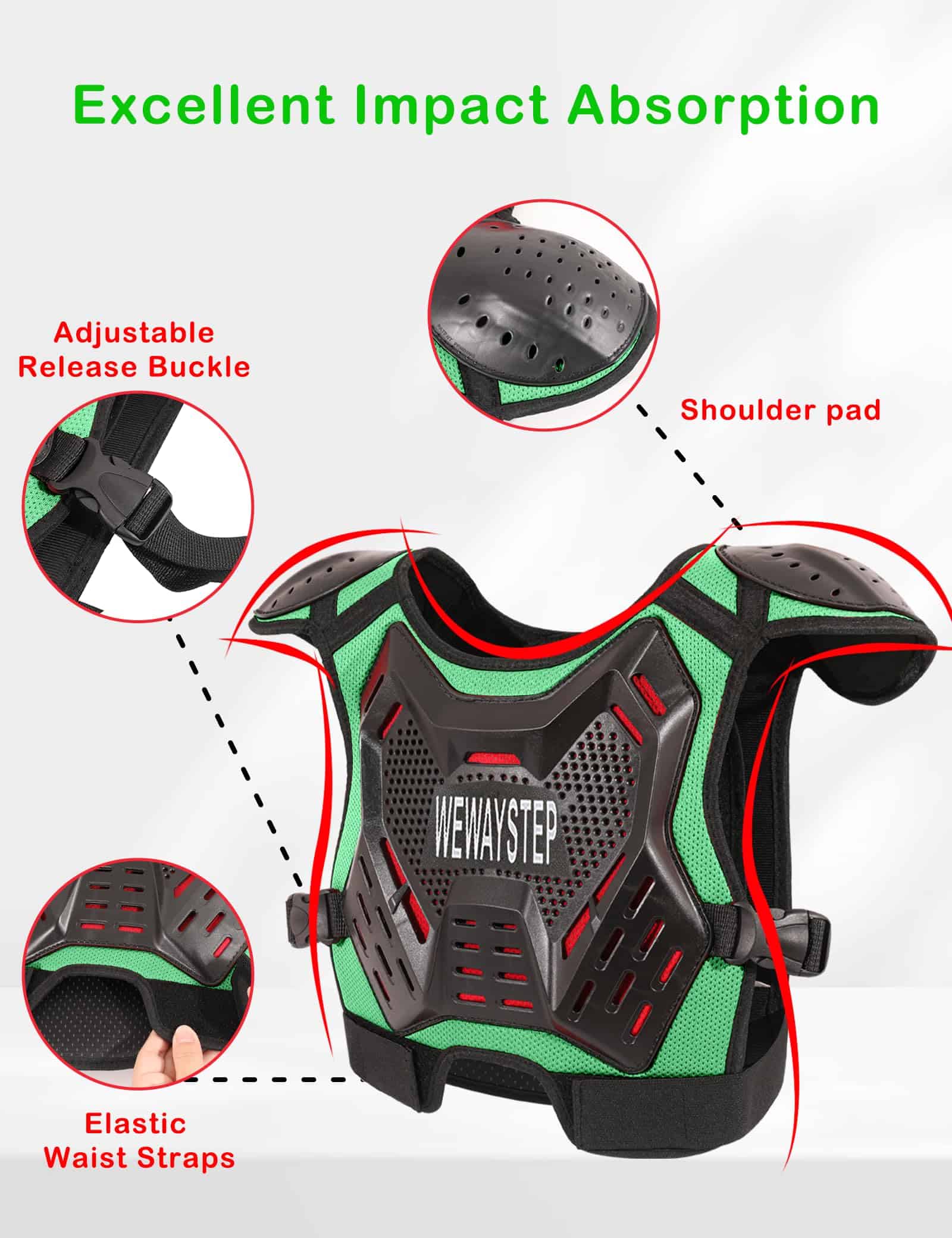 Equipo de protección para motocicleta para niños, armadura - Imagen 3