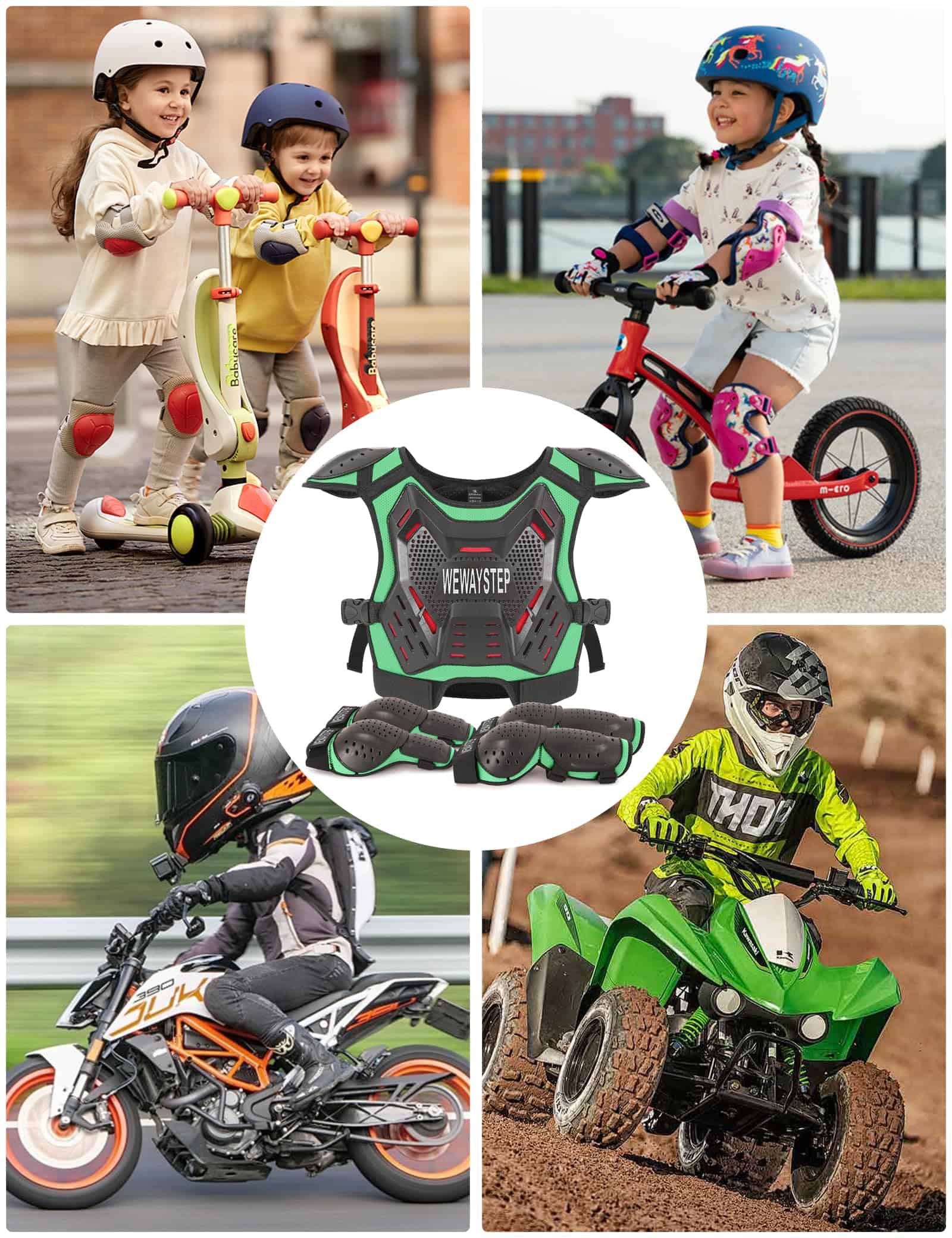 Equipo de protección para motocicleta para niños, armadura - Imagen 8