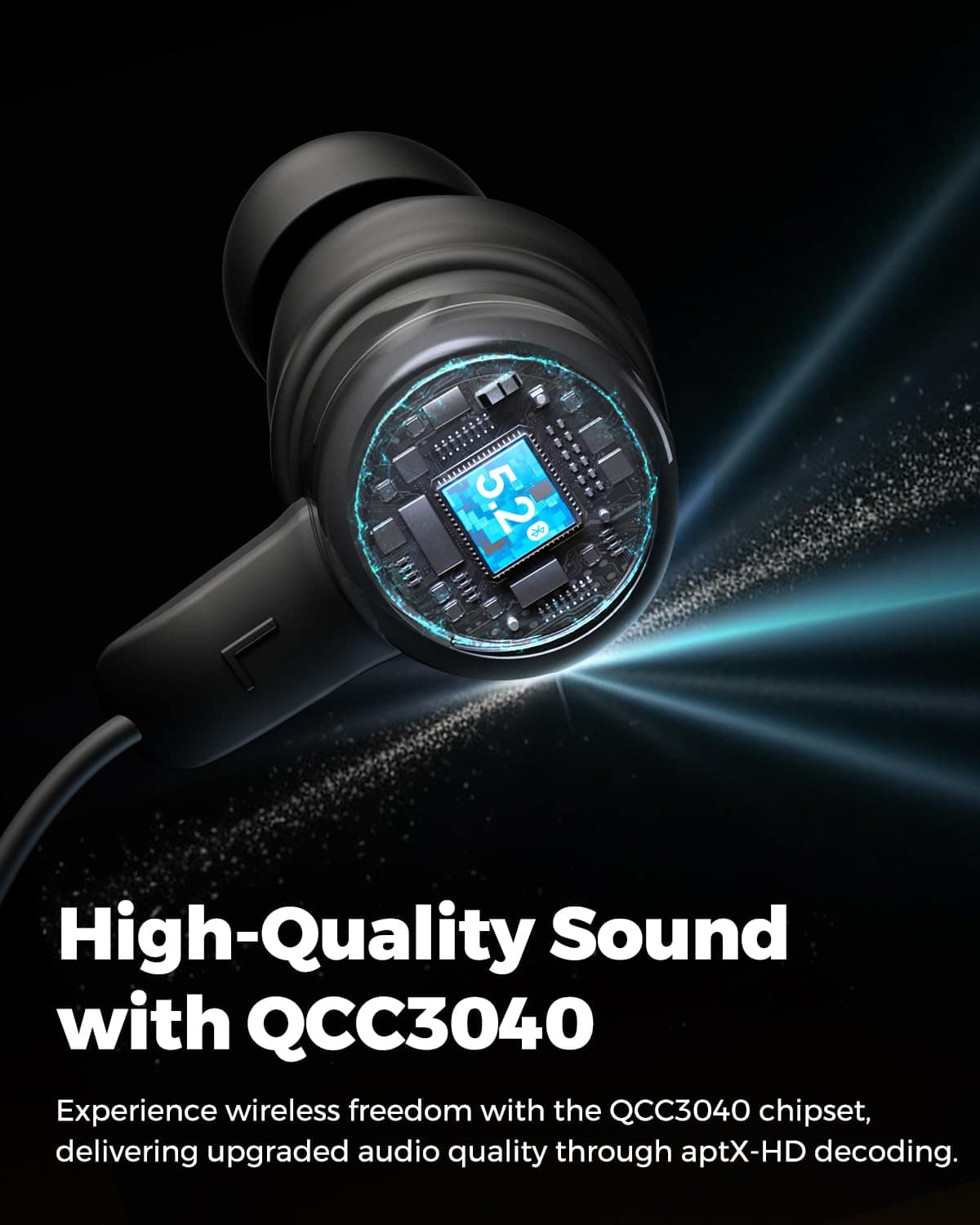 Audífonos inalámbricos SoundPEATS Q35 HD+ Neckband, - Imagen 4