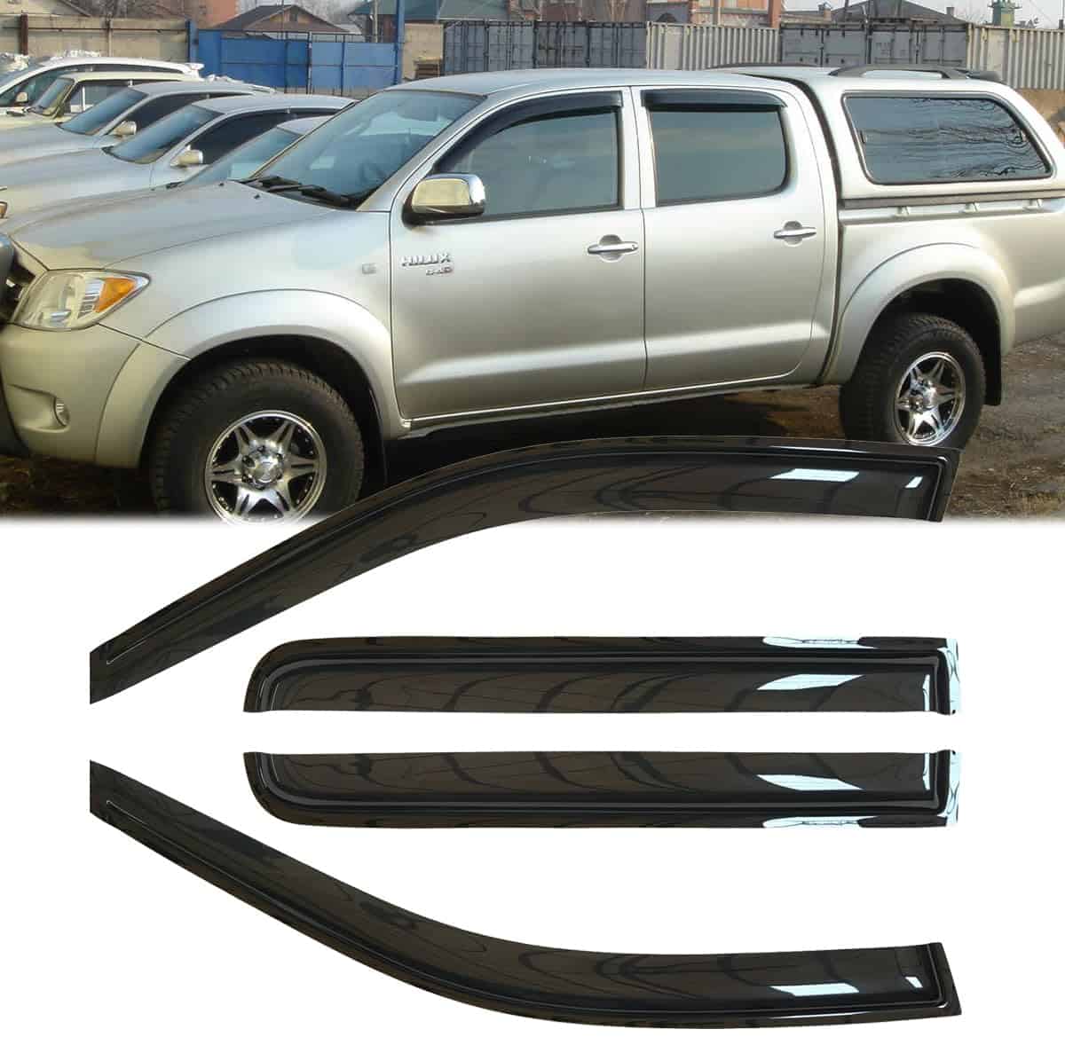 4 piezas de Deflectores de Ventana Laterales Originales a - Imagen 3