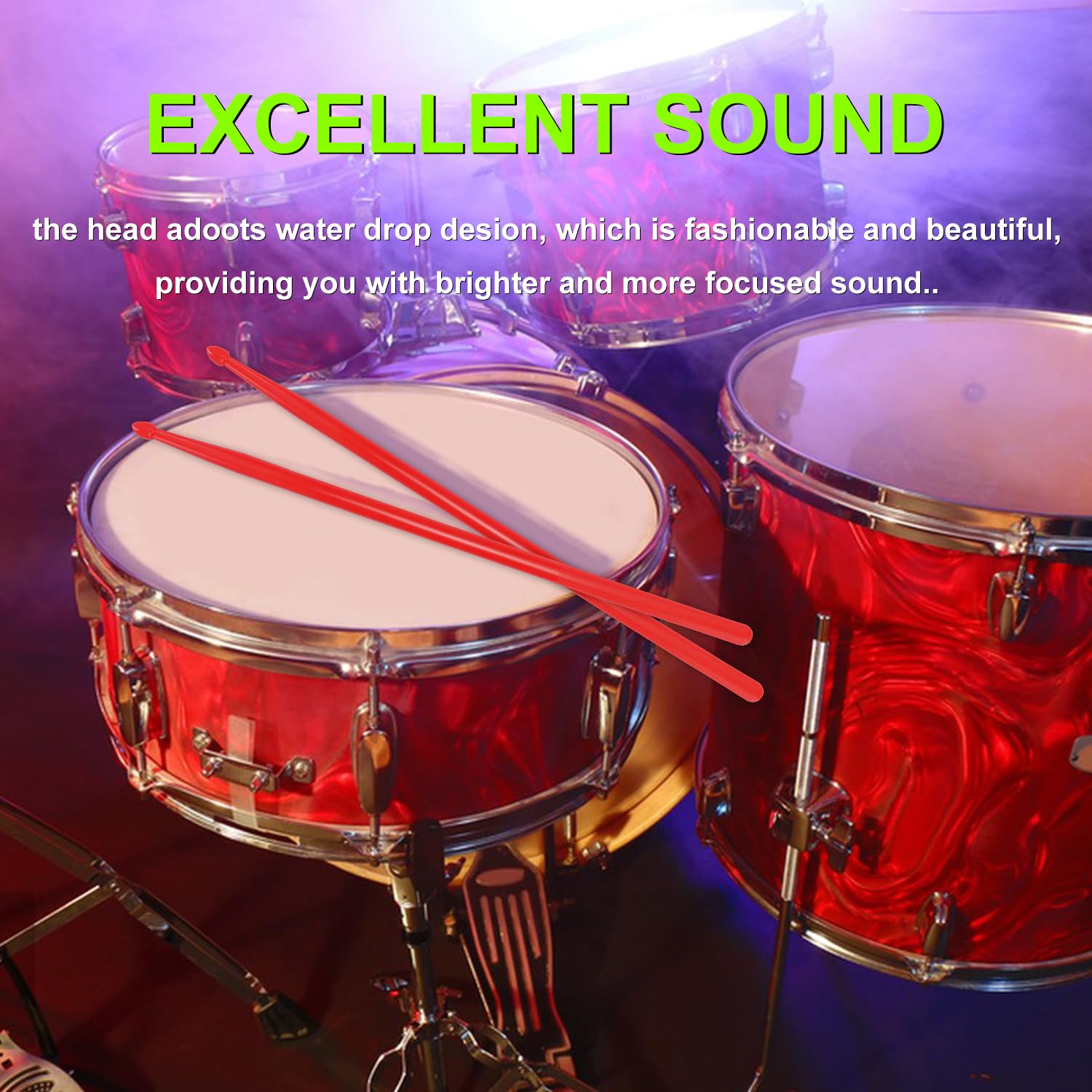 12 pares de baquetas, Baquetas de batería de -KUKLIPJIM - Imagen 5