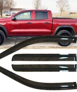 4pcs Deflectores de lluvia originales a -Humo oscuro