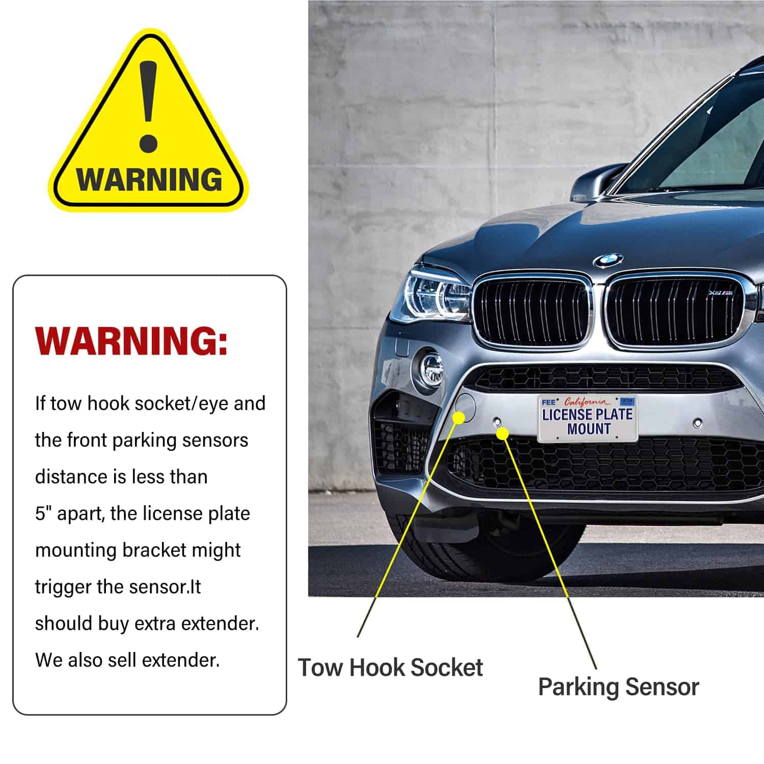 Soporte Portaplacas Delantero de Parachoques Compatible con - Imagen 5