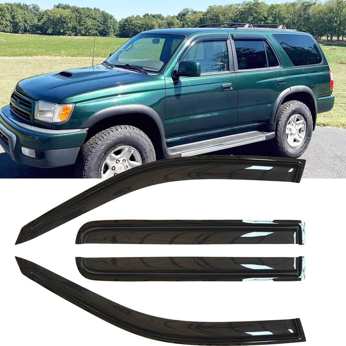 4pcs Deflectores de ventanas laterales a prueba de lluvia - Imagen 3