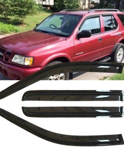 4pcs Deflectores de Viento a Prueba de Lluvia -Humo Oscuro