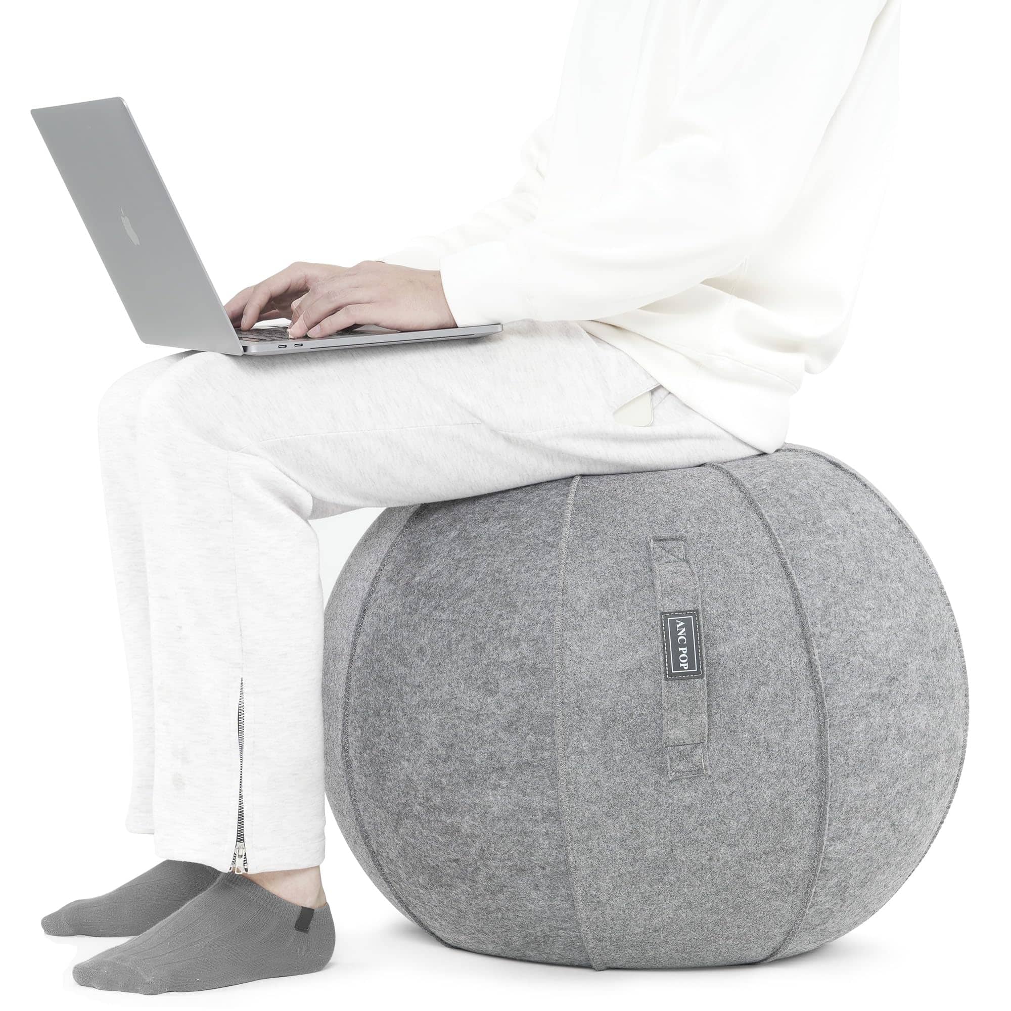 ANC POP Pelota de Yoga, Pelota de Ejercicio -Gris