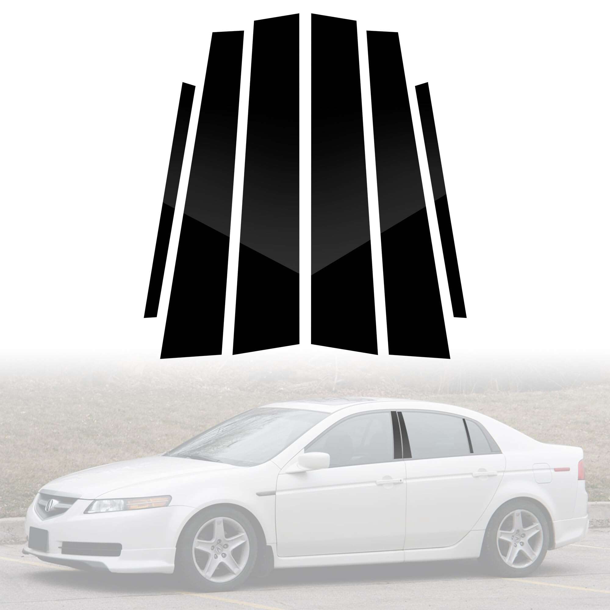 BASIKE Compatible con Honda Acura TL 2004-2008 Pegatinas