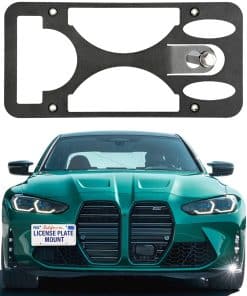 Soporte de montaje de placa de matrícula -Negro