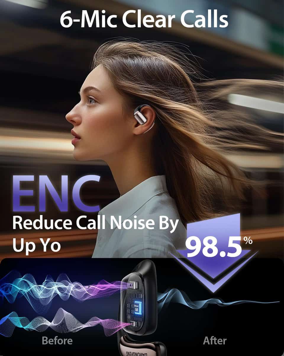 Audífonos Bluetooth inalámbricos de oído abierto - Imagen 8