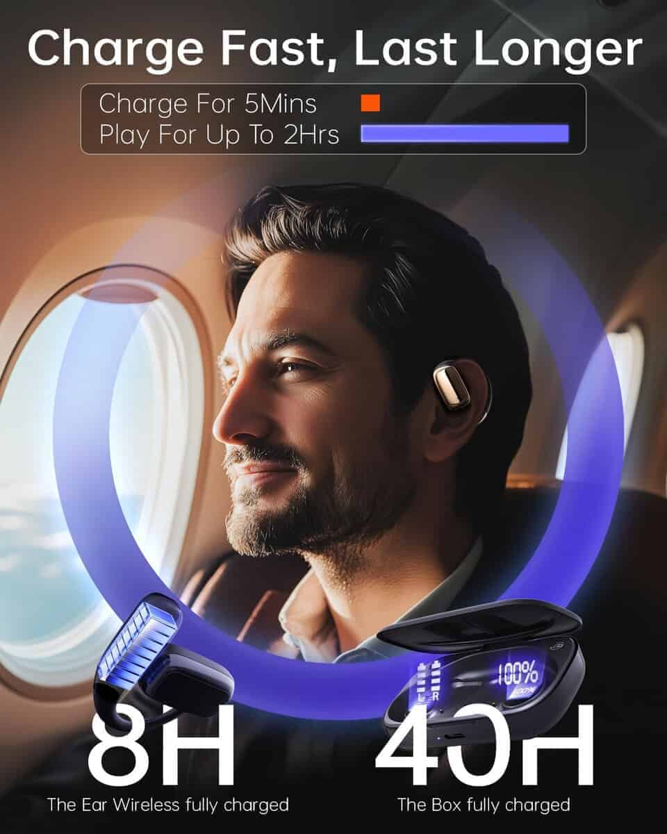 Audífonos Bluetooth inalámbricos de oído abierto - Imagen 7