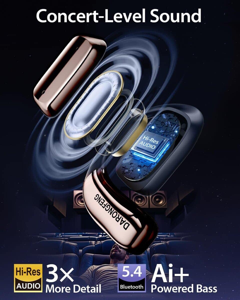 Audífonos Bluetooth inalámbricos de oído abierto - Imagen 4