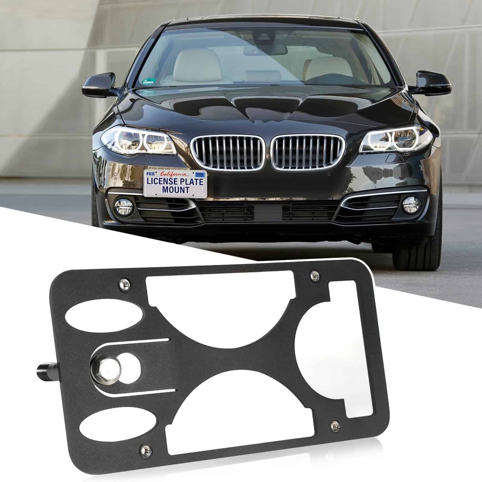 Soporte de placa de matrícula delantera -Negro