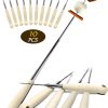 Atigrado 10 Pcs 32 pulgadas Kit de Palos para Asar