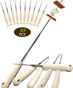 Atigrado 10 Pcs 32 pulgadas Kit de Palos para Asar