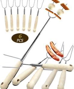 Atigrado Palitos para Asar Malvaviscos, 32” Palitos para