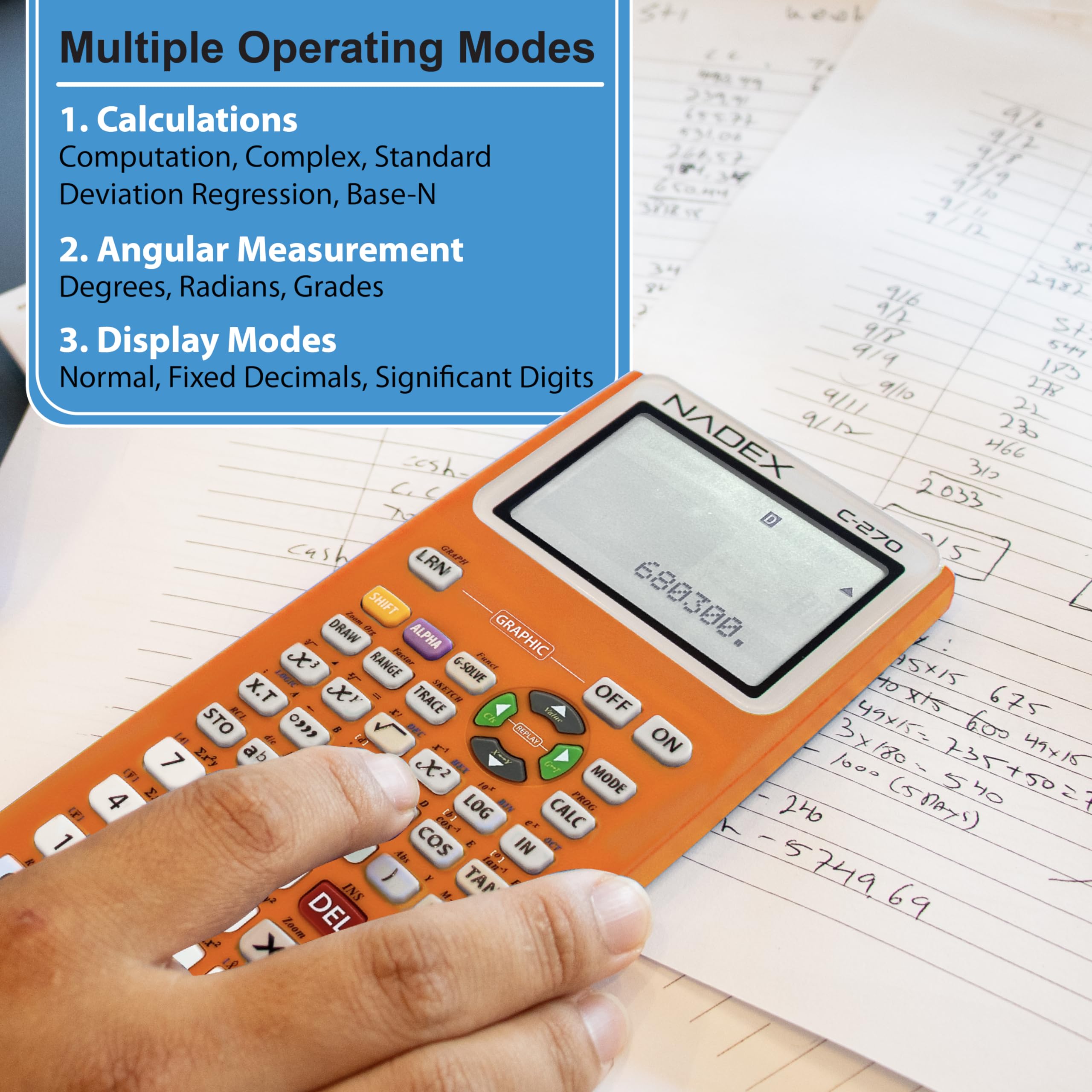 Calculadora Científica con Funciones de -Naranja - Imagen 7