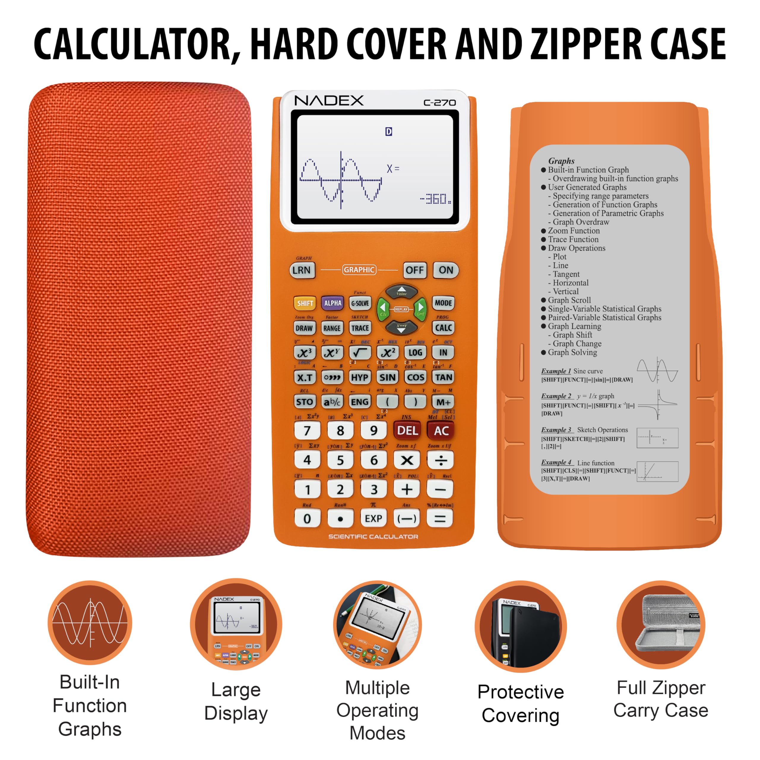 Calculadora Científica con Funciones de -Naranja - Imagen 5