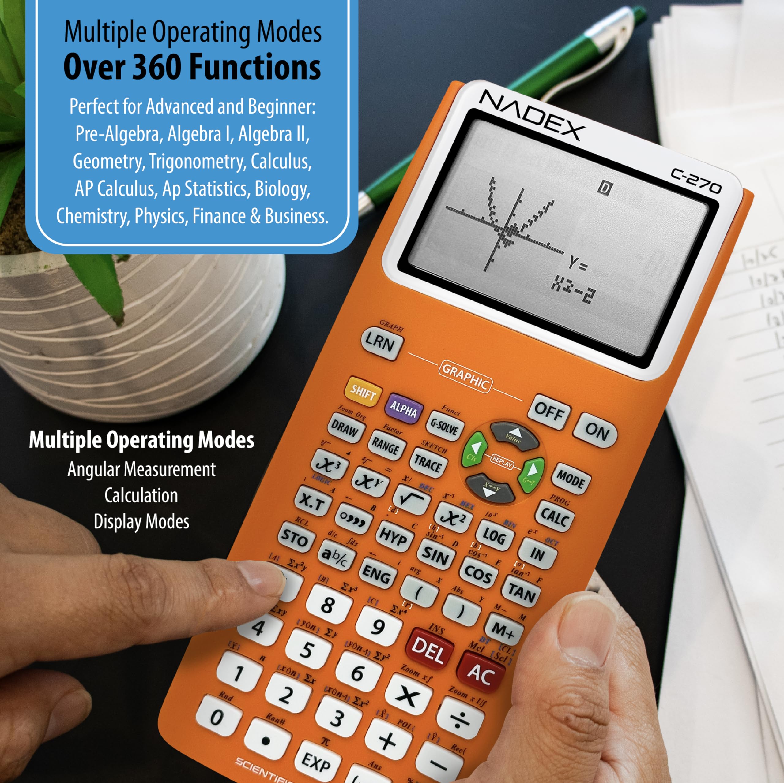 Calculadora Científica con Funciones de -Naranja - Imagen 3