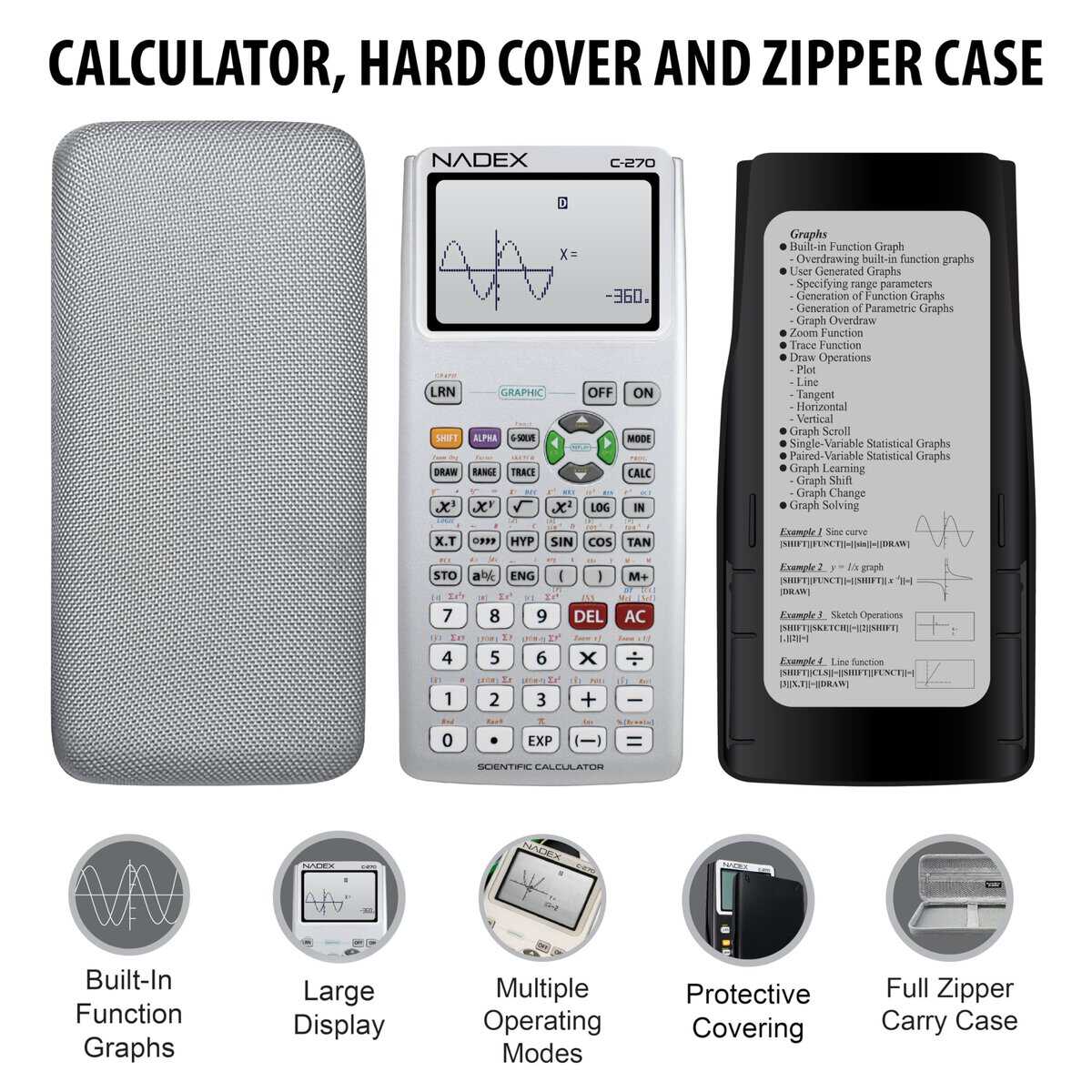 Calculadora Científica con Gráficos, Incluye Estuche de - Imagen 5