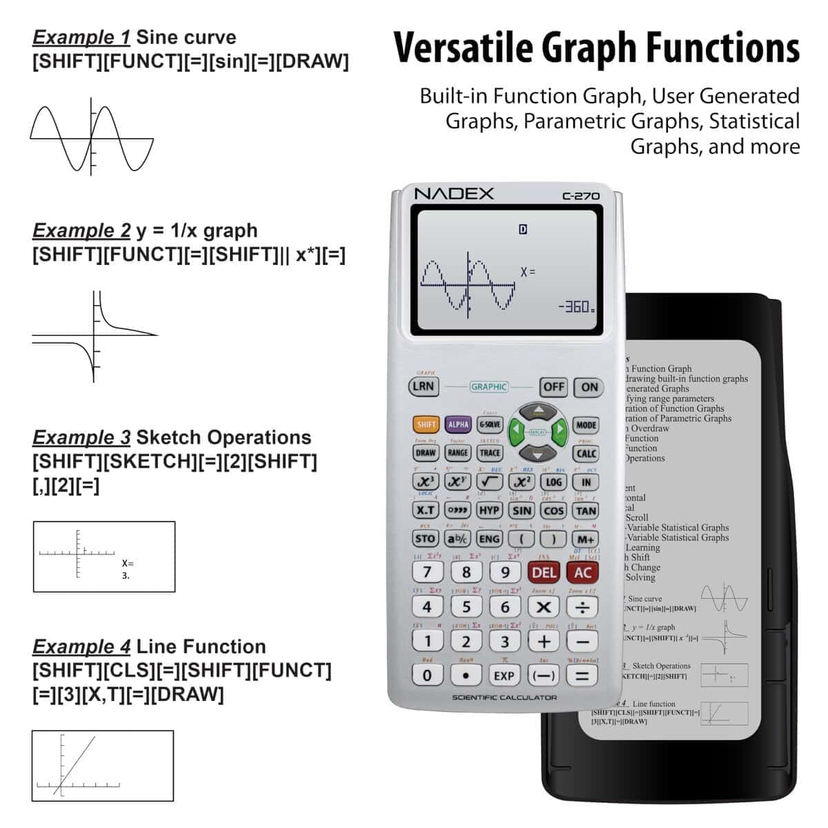 Calculadora Científica con Gráficos, Incluye Estuche de - Imagen 4