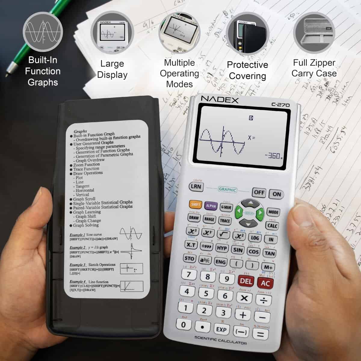 Calculadora Científica con Gráficos, Incluye Estuche de - Imagen 6