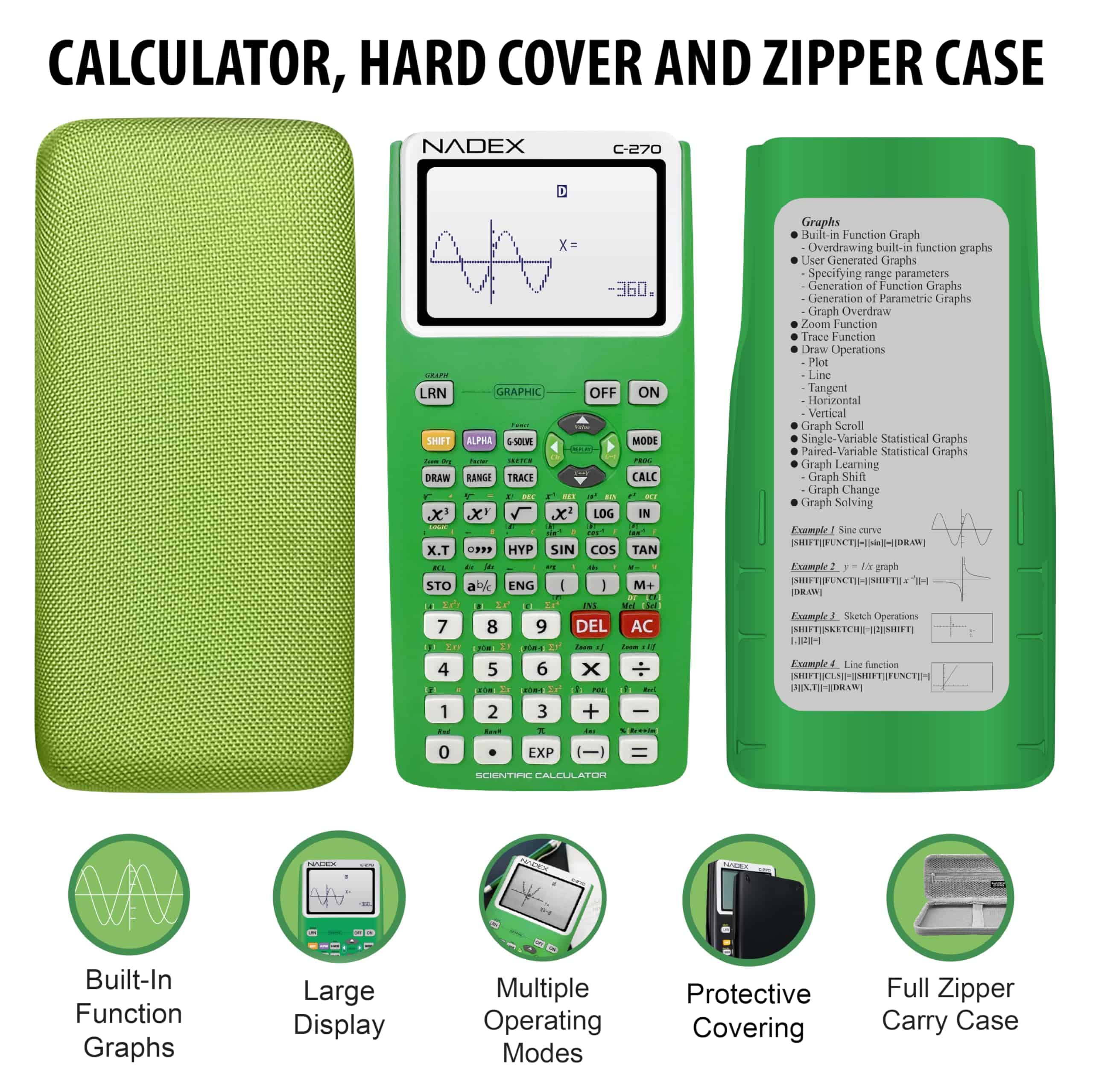 Calculadora Científica con Graficación, Incluye Estuche de - Imagen 5