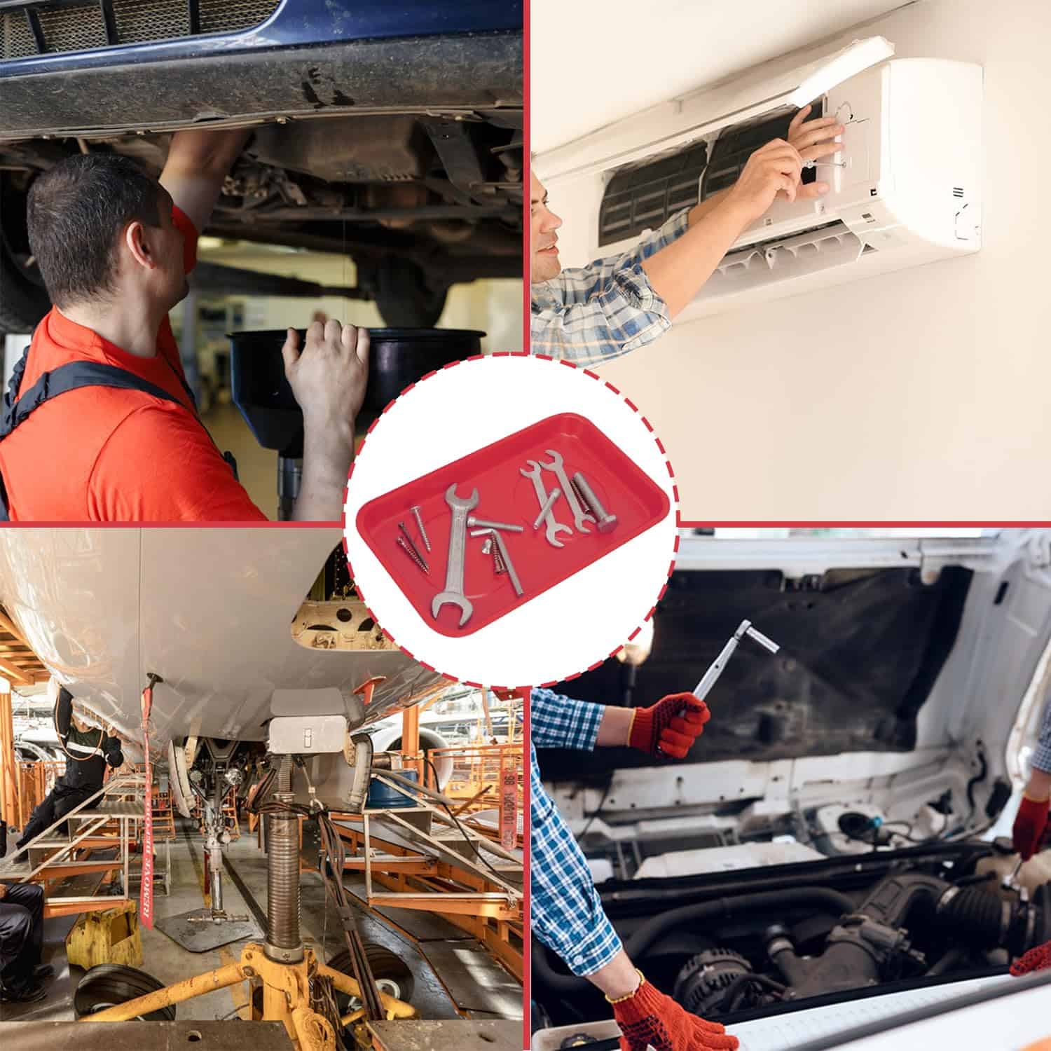 5 Piezas Bandejas Magnéticas, 9.4X5.5x1.4 Pulgadas, Bandeja - Imagen 8