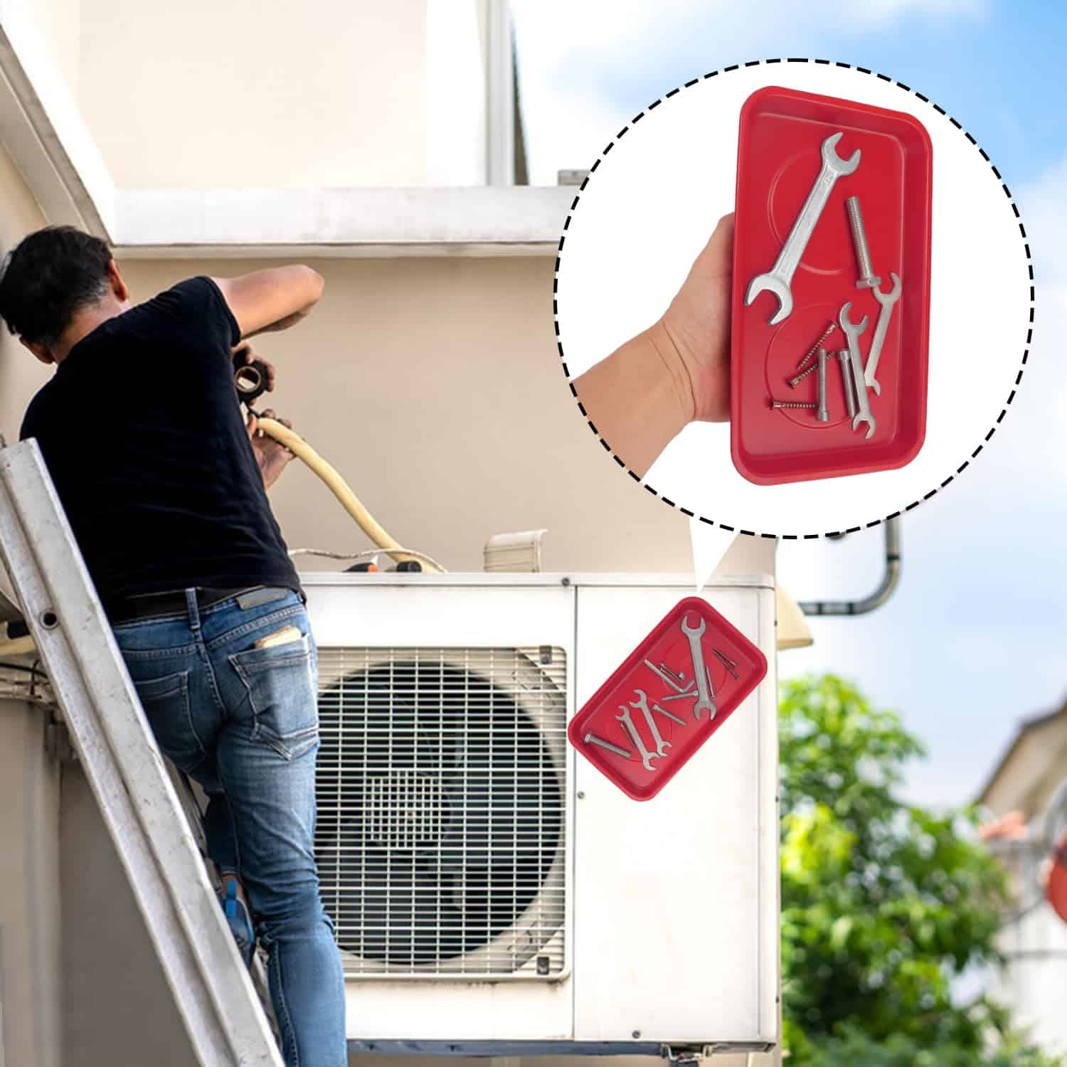 5 Piezas Bandejas Magnéticas, 9.4X5.5x1.4 Pulgadas, Bandeja - Imagen 6