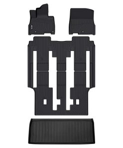 Juego de tapetes para piso y protector de -Negro