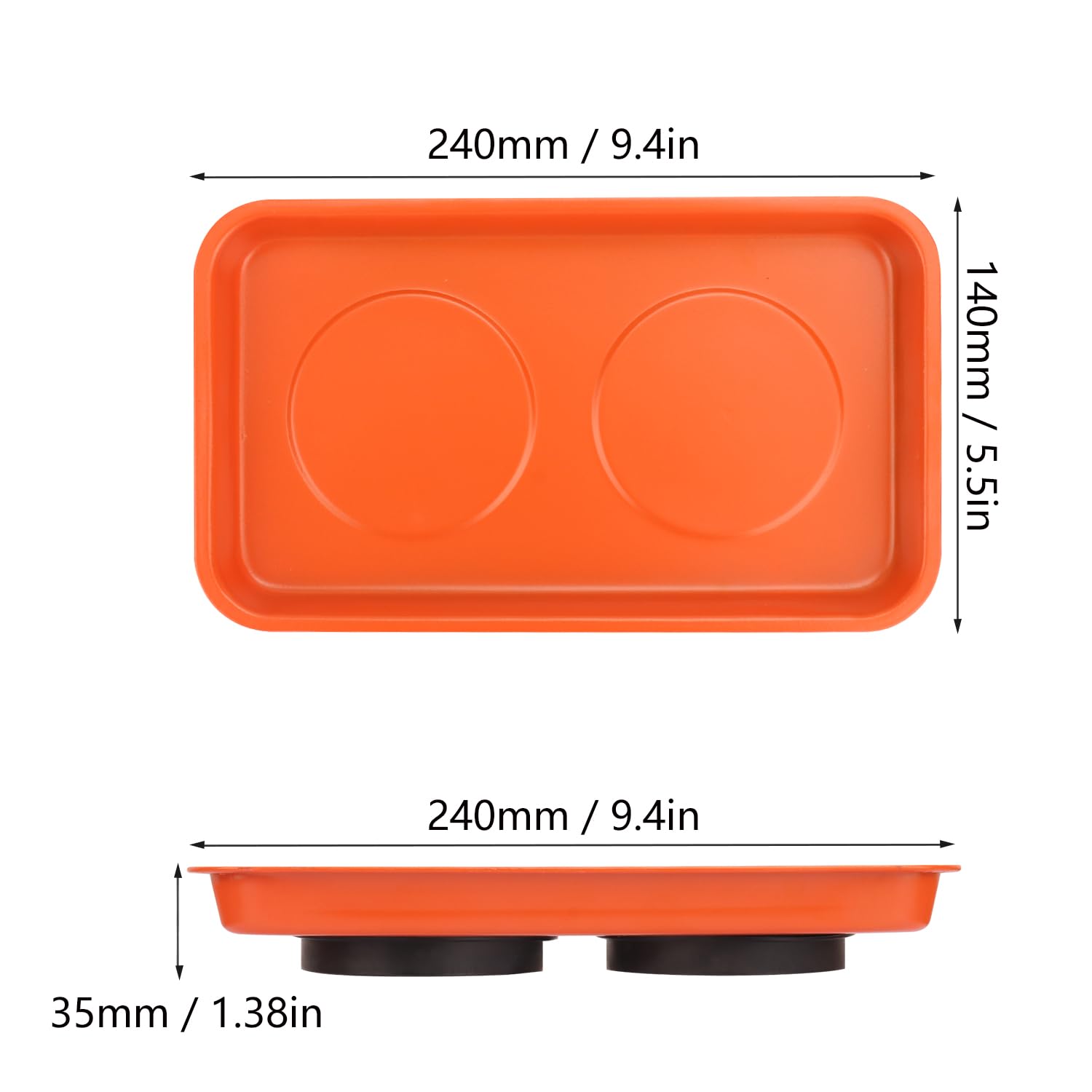 5 PCS Bandejas Magnéticas, 9.4X5.5x1.4 Pulgadas, Bandeja - Imagen 3