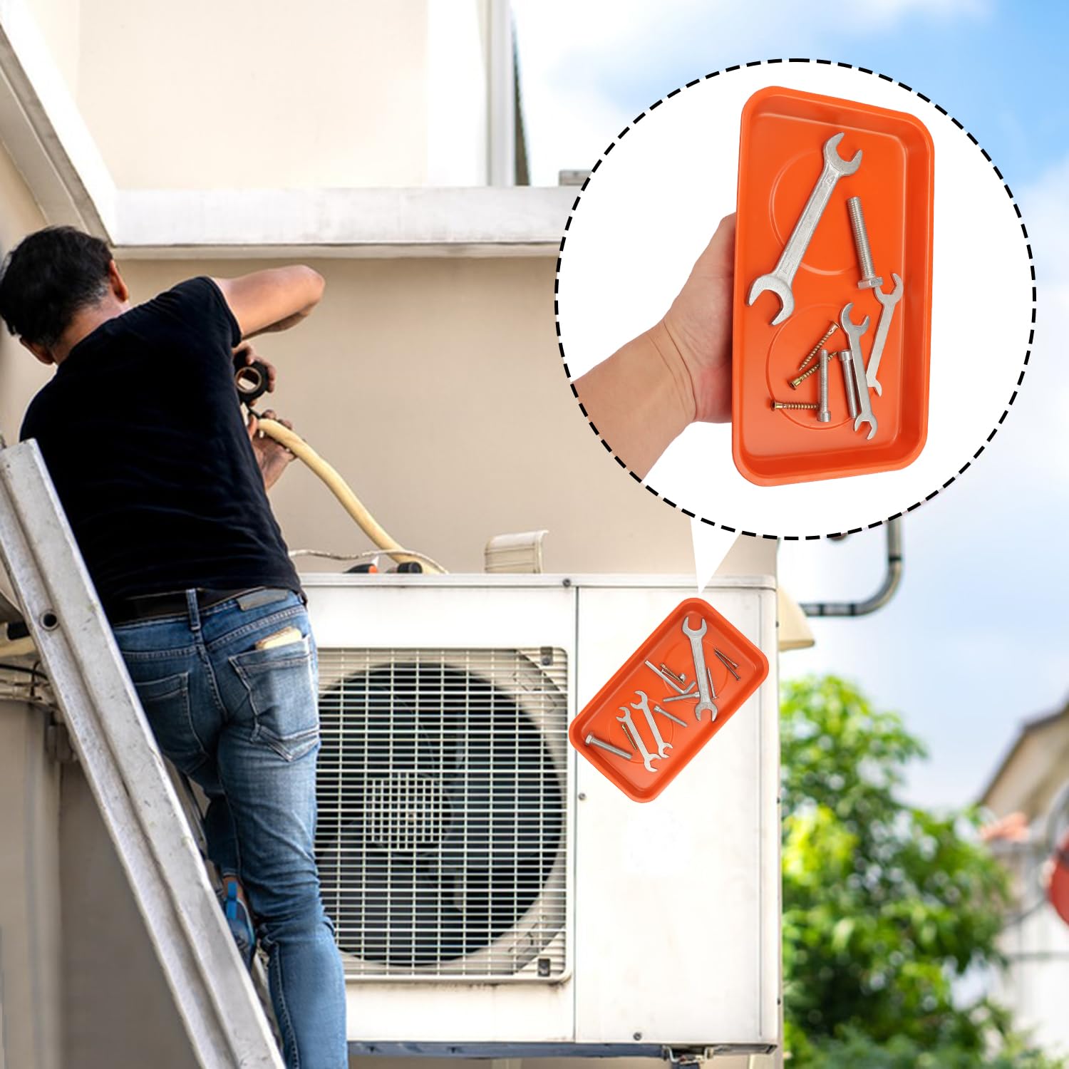 5 PCS Bandejas Magnéticas, 9.4X5.5x1.4 Pulgadas, Bandeja - Imagen 6