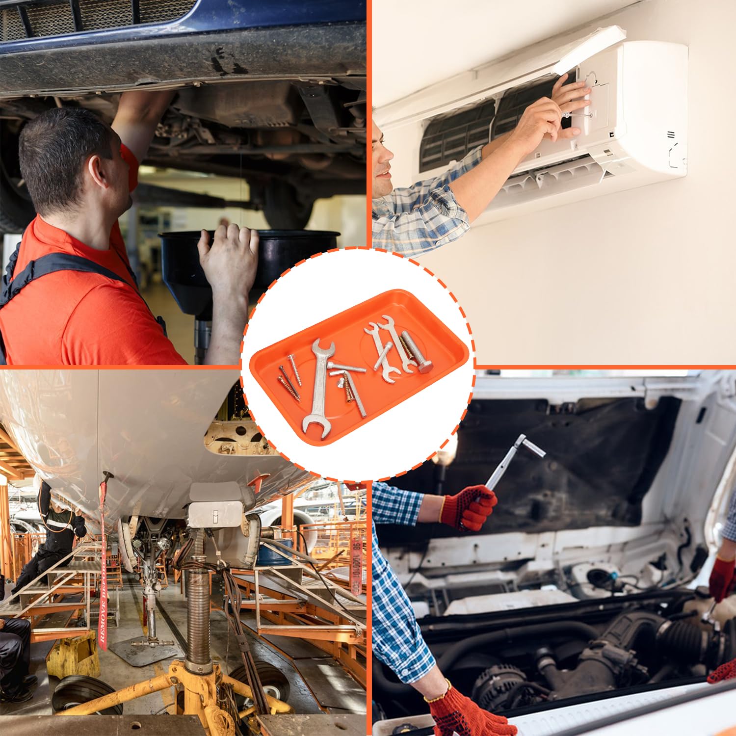 5 PCS Bandejas Magnéticas, 9.4X5.5x1.4 Pulgadas, Bandeja - Imagen 8