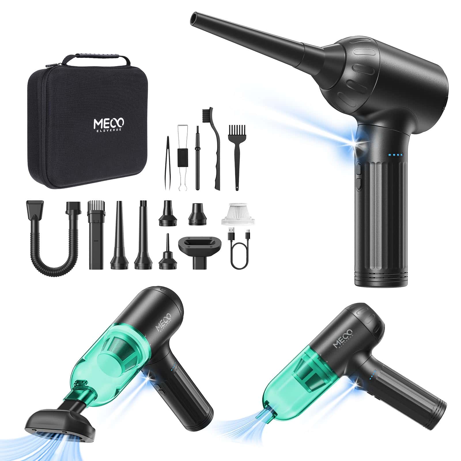 MECO ELEVERDE Soplador de Aire Comprimido Eléctrico,