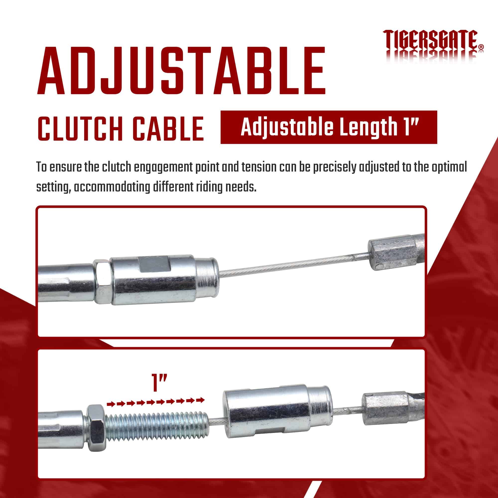 TIGERSGATE Kit de Cable de Embrague Hidráulico de 14" Ape - Imagen 7