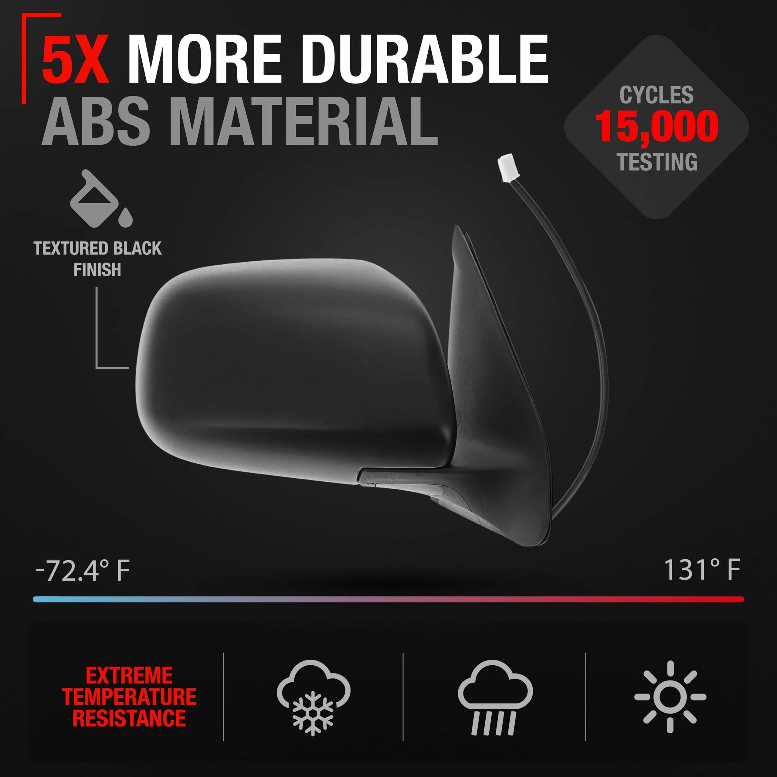 Espejo del lado del pasajero T1A - Compatible con Toyota - Imagen 4