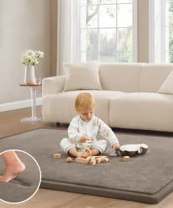 Tapete de Juego para Bebés ILPEOD para el Piso -Camel