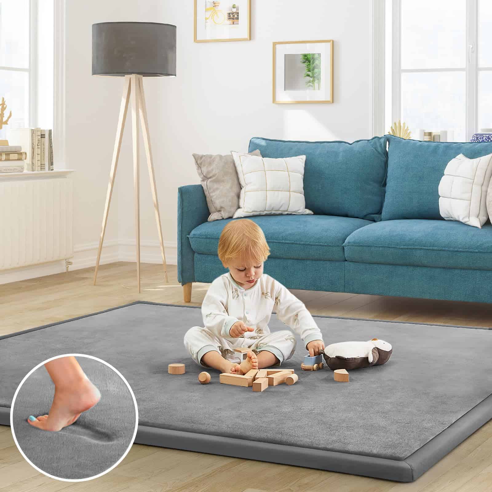 Tapete de Juego para Bebés ILPEOD para -Gris