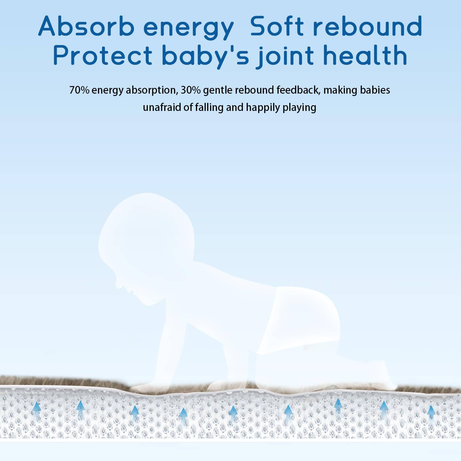 Tapete de Juego para Bebés ILPEOD para el Piso -Café - Imagen 3