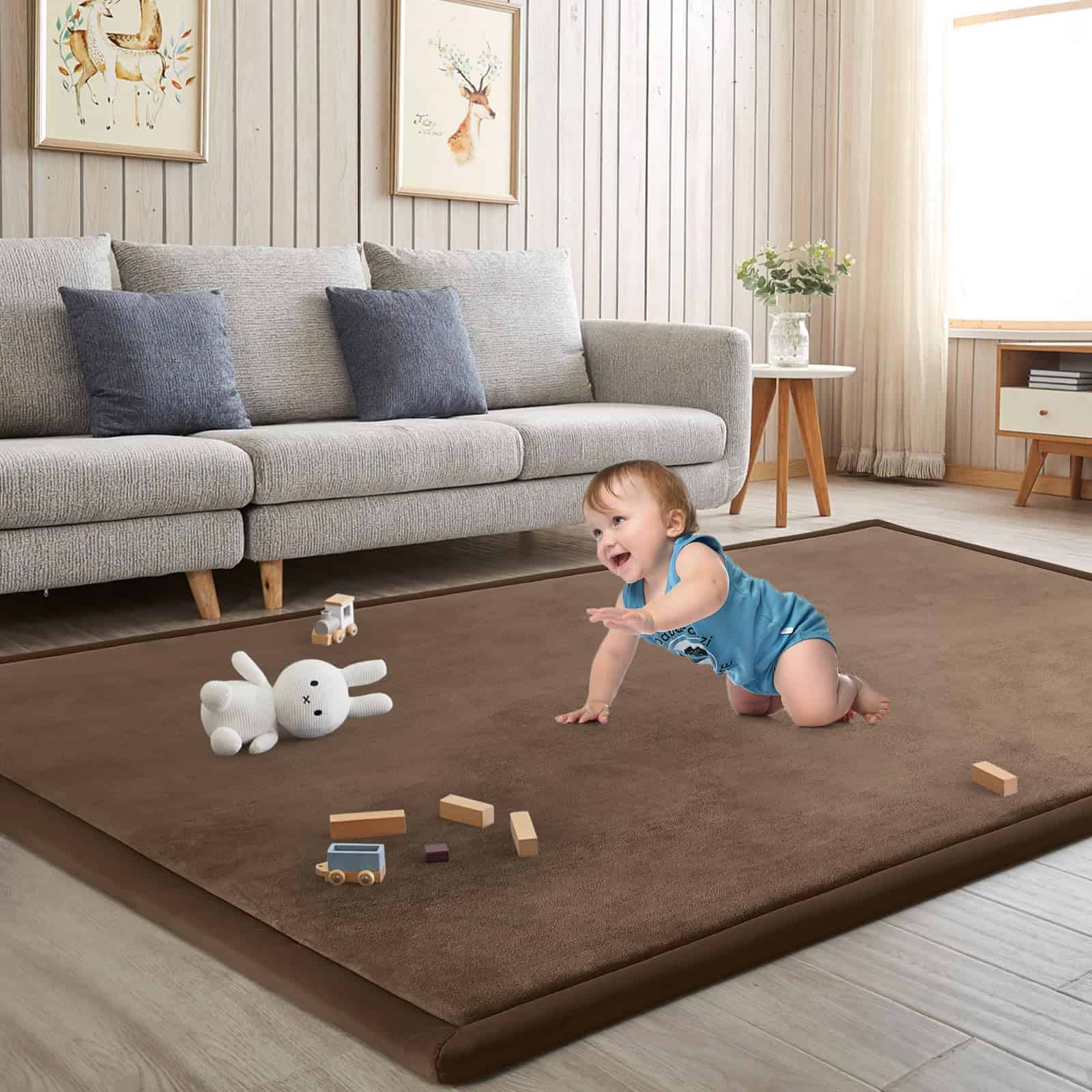 Tapete de Juego para Bebés ILPEOD para el Piso -Café - Imagen 6