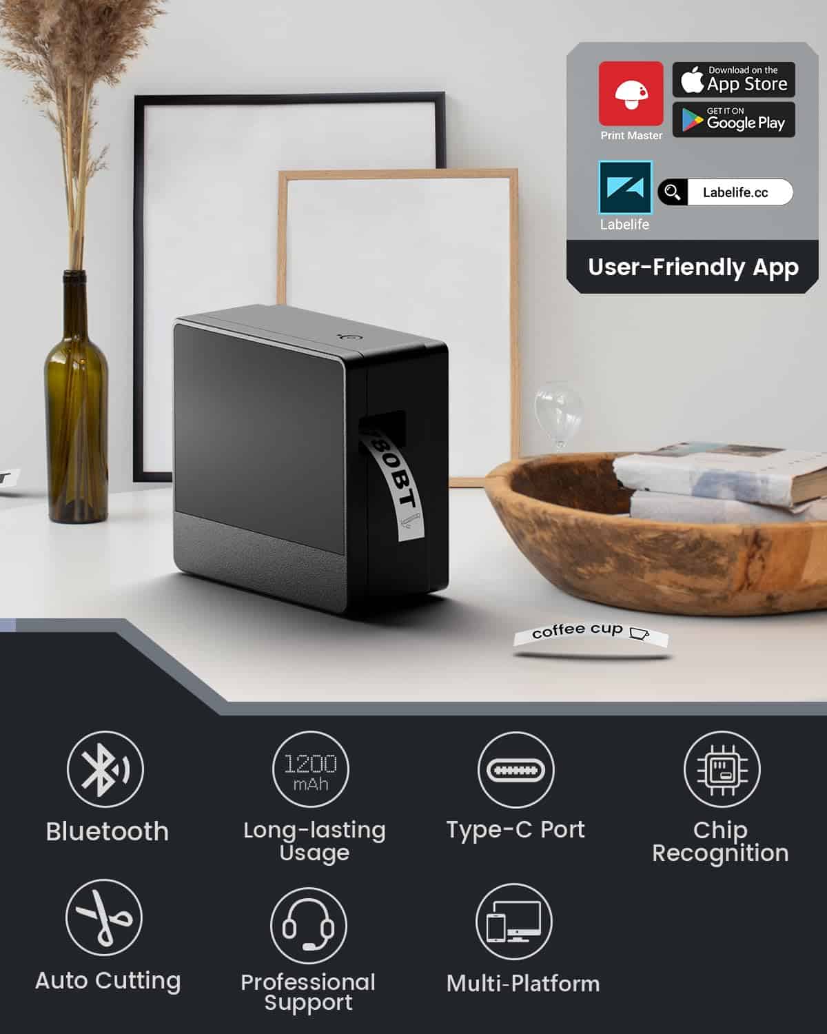 Máquina de etiquetado EazeID con cinta de 12/18/24mm, - Imagen 6