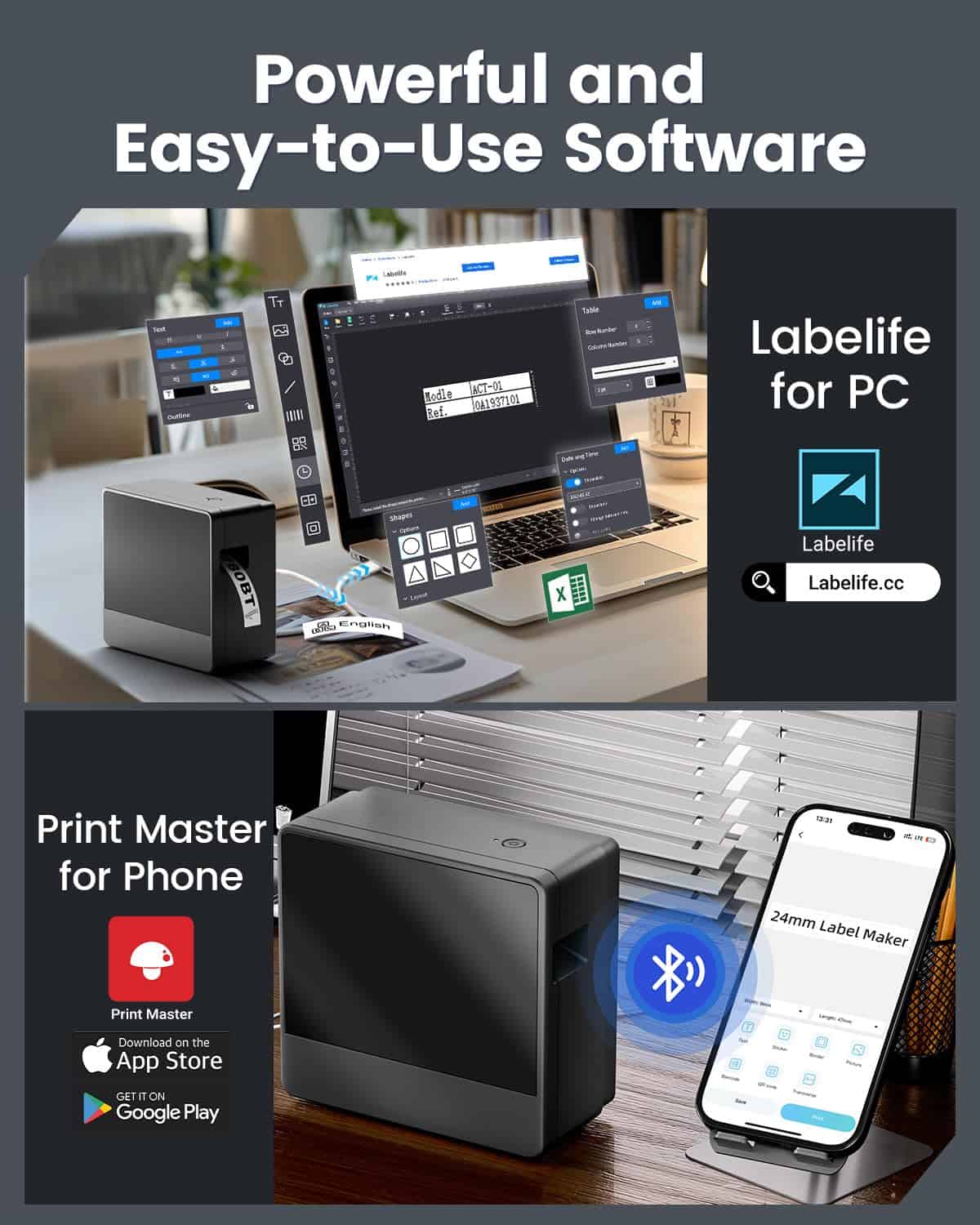 Máquina de etiquetado EazeID con cinta de 12/18/24mm, - Imagen 4