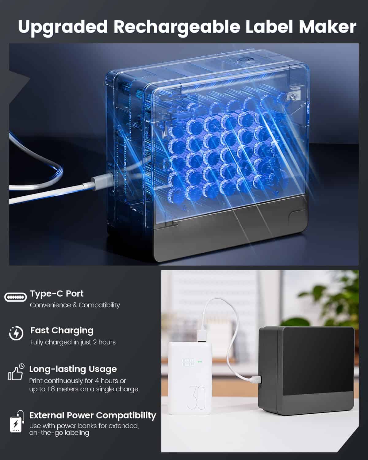 Máquina de etiquetado EazeID con cinta de 12/18/24mm, - Imagen 8