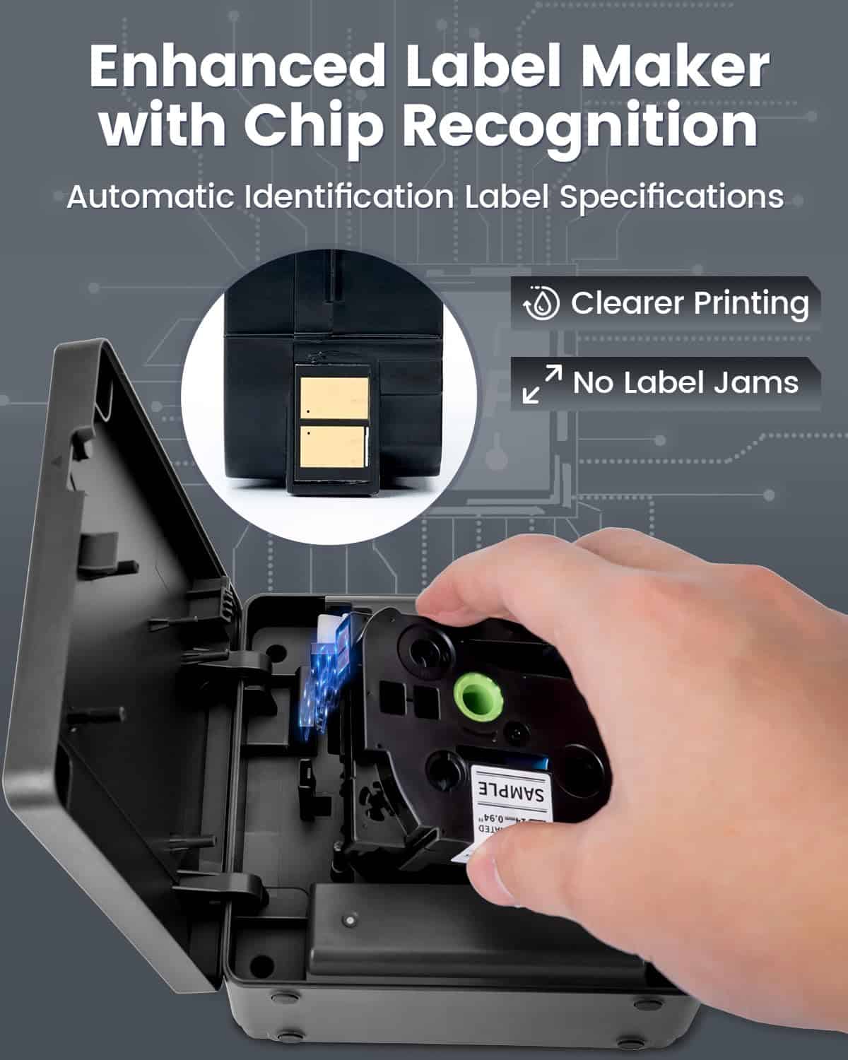 Máquina de etiquetado EazeID con cinta de 12/18/24mm, - Imagen 7