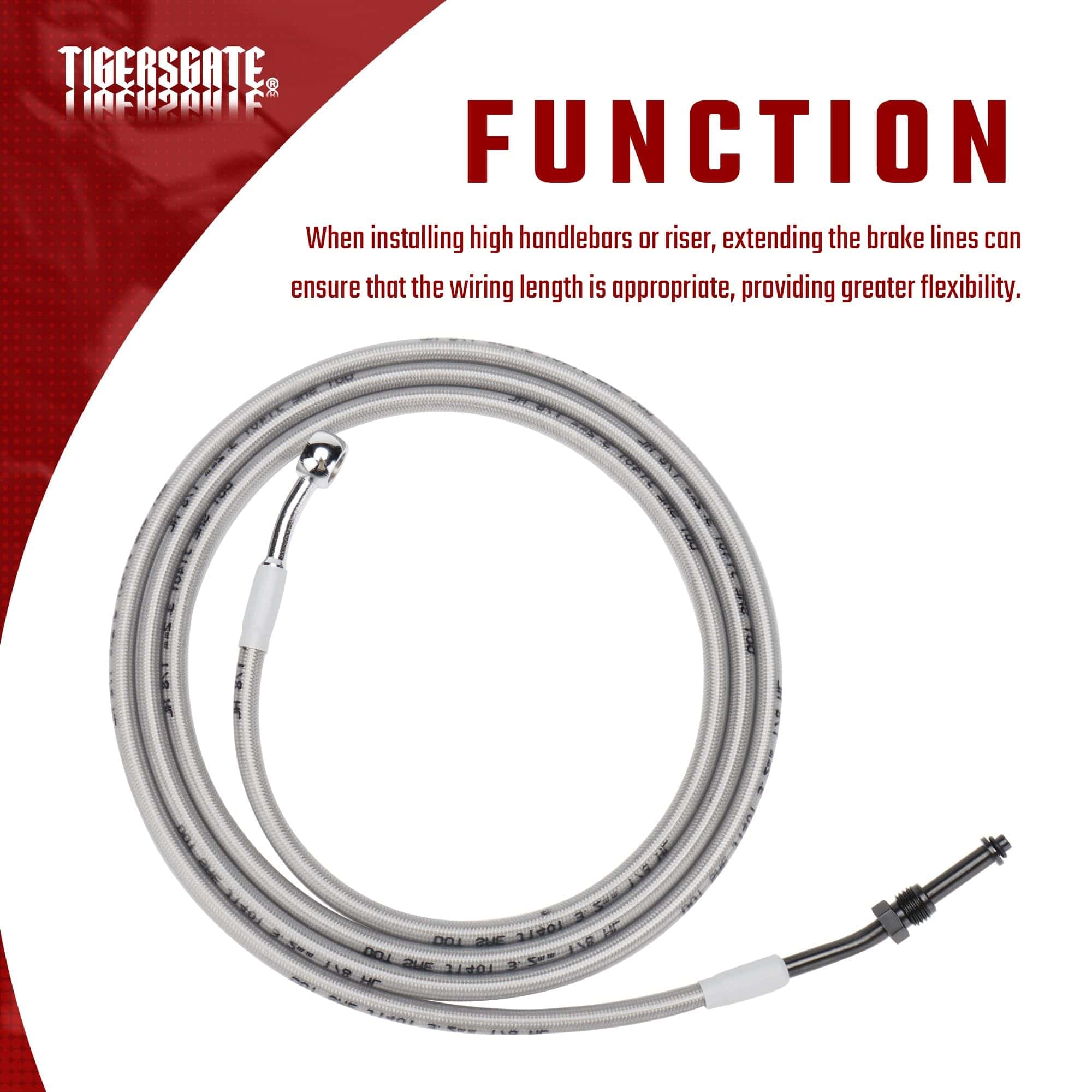 Cable de Embrague Hidráulico de Acero Inoxidable TIGERSGATE - Imagen 6