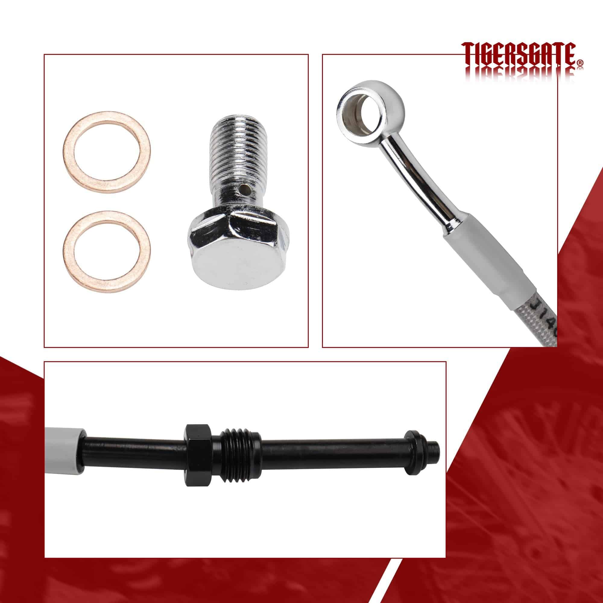 Cable de Embrague Hidráulico de Acero Inoxidable TIGERSGATE - Imagen 7