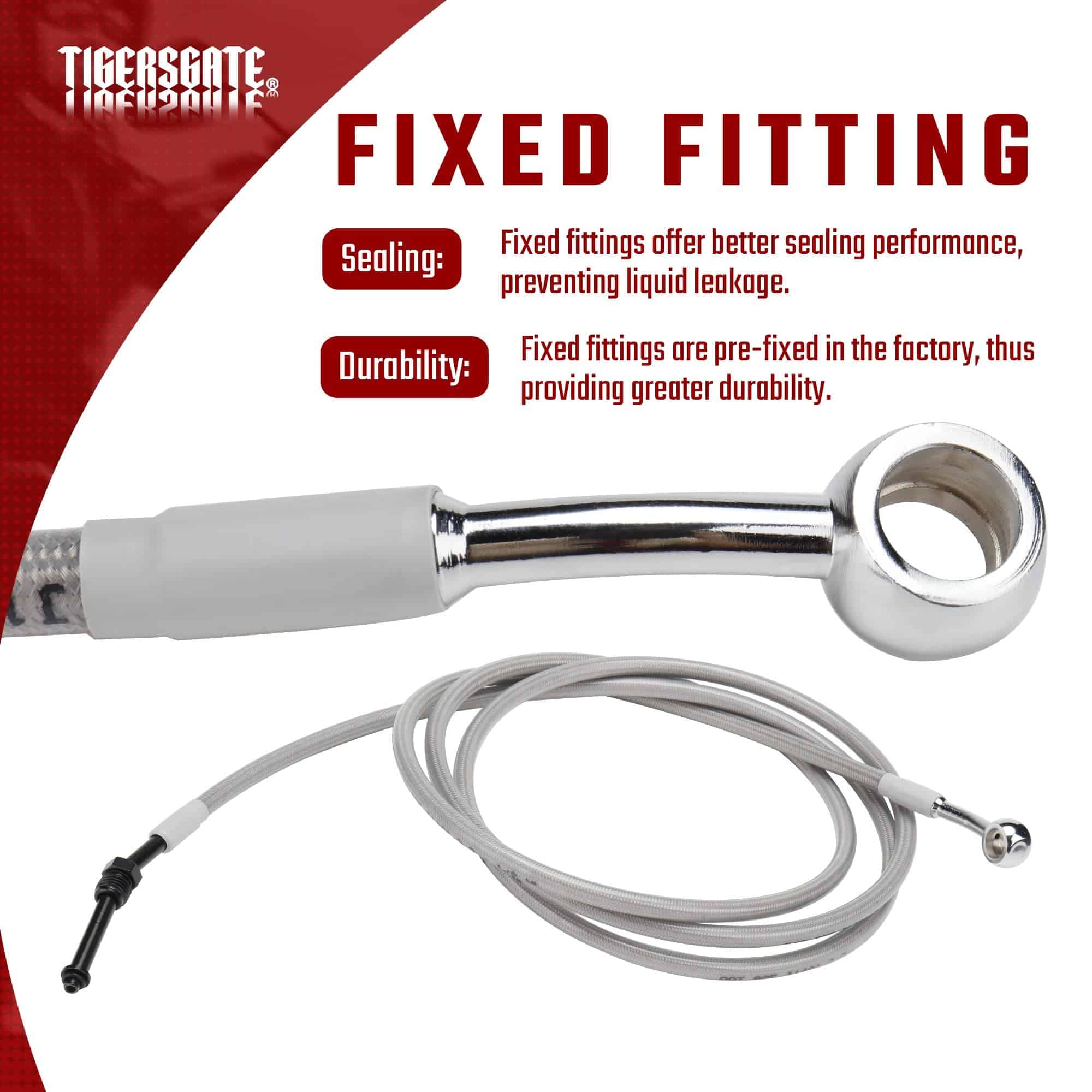 Cable de Embrague Hidráulico de Acero Inoxidable TIGERSGATE - Imagen 5