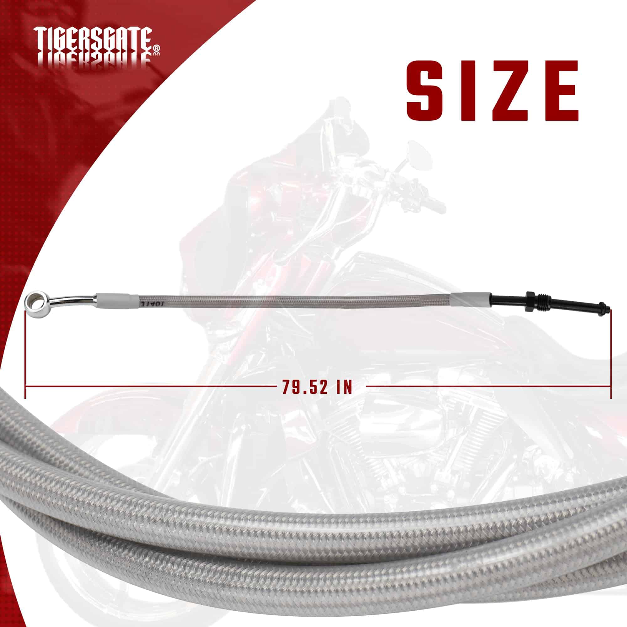 Cable de Embrague Hidráulico de Acero Inoxidable TIGERSGATE - Imagen 8