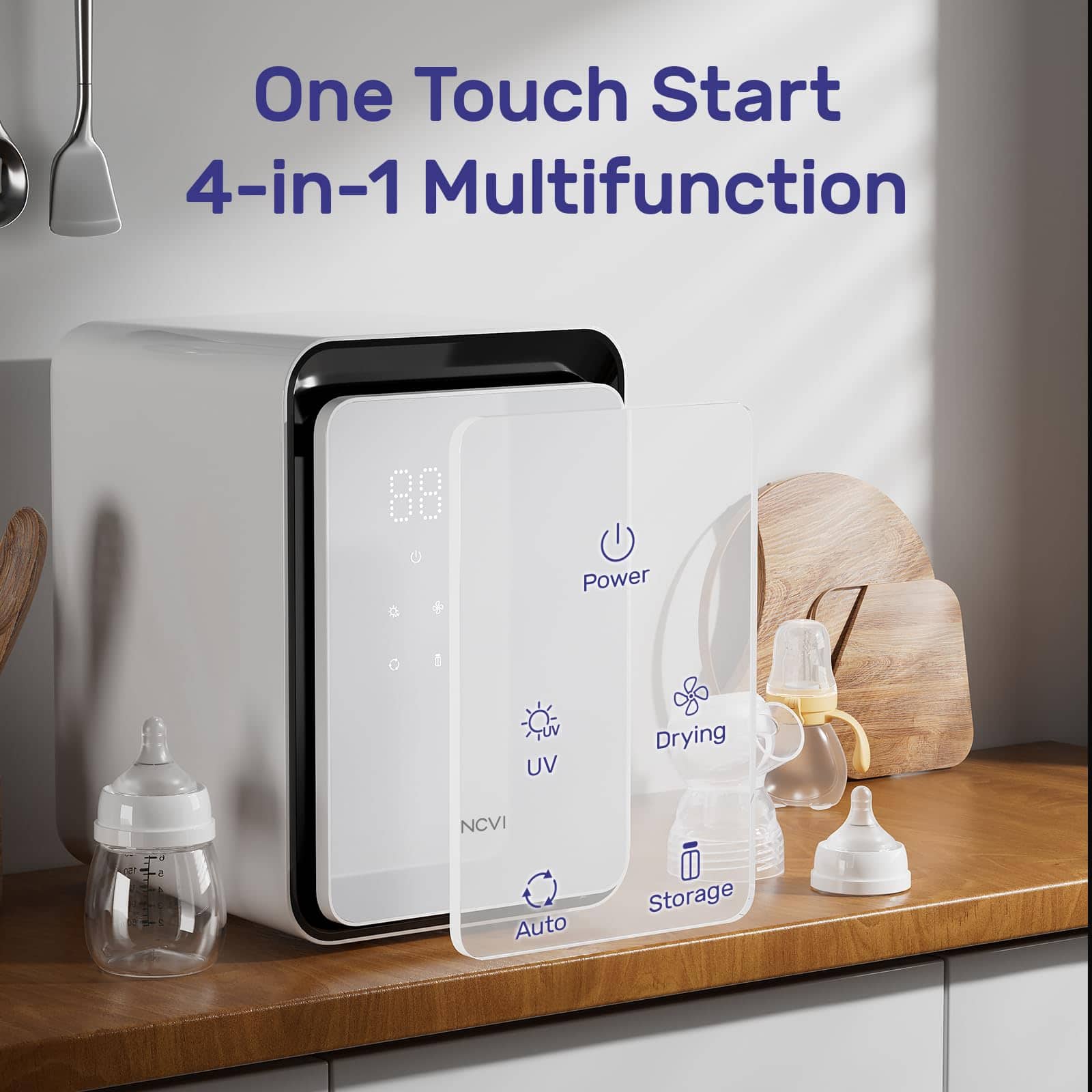 Secador de Biberones NCVI 12L con Luz UV Pro para Bebés - - Imagen 4
